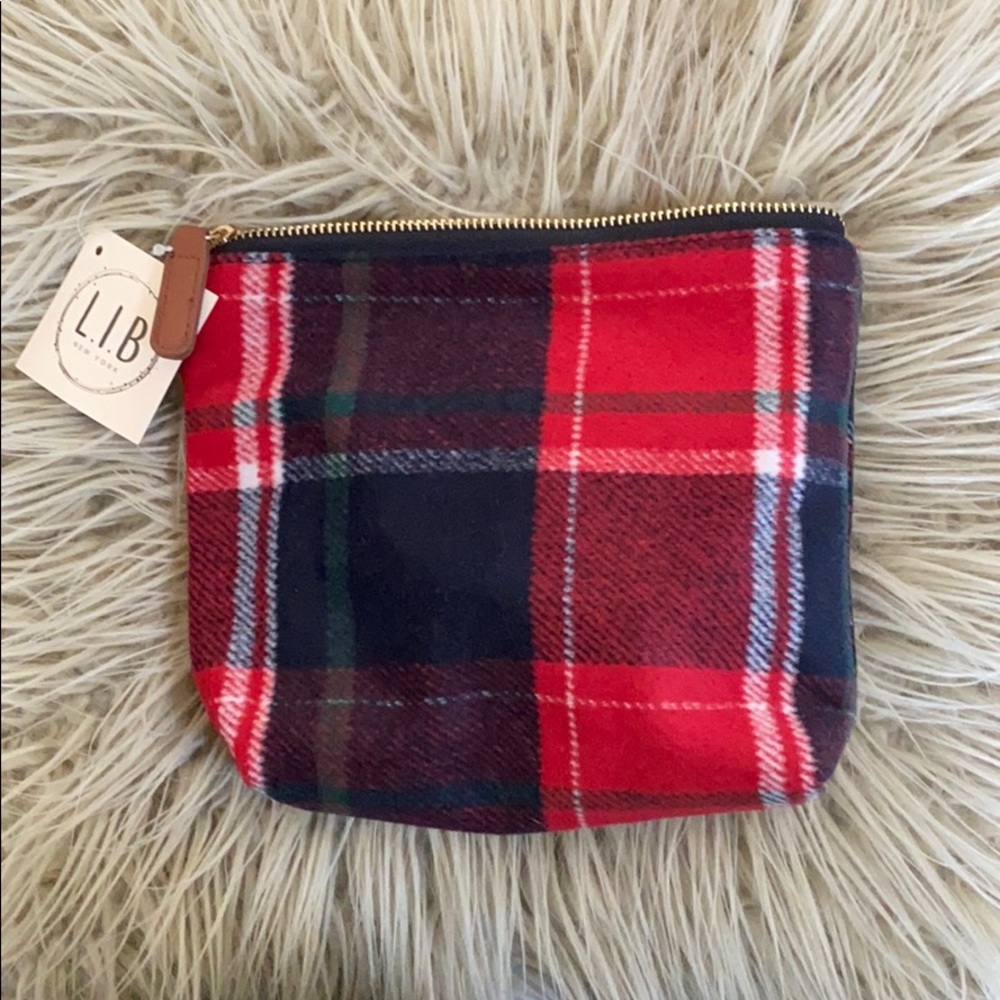 Plaid Cosmetic Bag / Storage
